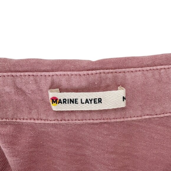 Marine Layer Hemp Resort Polo in Rosette Men's Size M - Picture 7 of 9